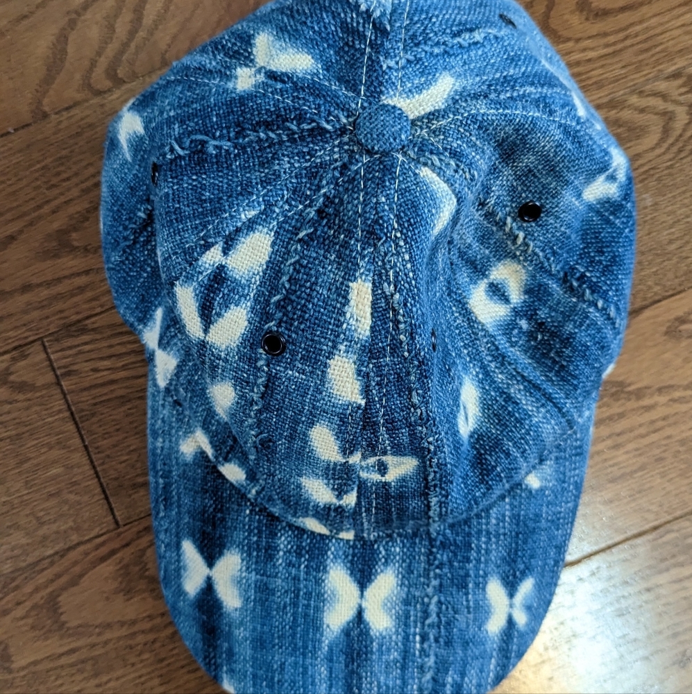 New Wax + Cruz indigo mudcloth baseball hat